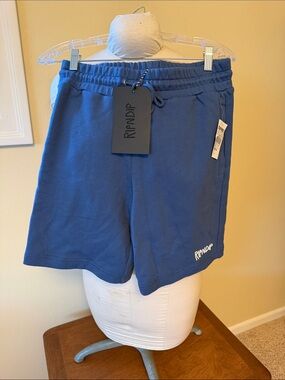 Ripndip Navy Blue Athletic Drawstring Shorts